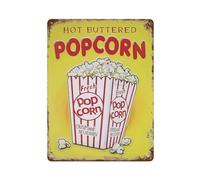 Hot Buttered Popcorn Box Design Metal Tin Sign Plaque