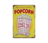 Hot Buttered Popcorn Box Design Metal Tin Sign Plaque