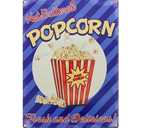 Hot Buttered Popcorn Fresh & Delicious! Tin Sign 30x40cm