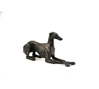 Hot Cast Solid Bronze Greyhound Lying Cross Legged