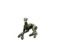 Hot cast solid bronze sculpture Resting greyhound dog small by Muhmood Tahir