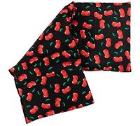 Hot Cherry Pit Pillow - Heating Pad and Cooling Bag - Cherry Stone - Microwavable (Cherry-Black, 3 Pockets Style 19.6 x 7.8 in)