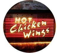 Hot Chicken Wings Dual Color LED Neon Sign Red & Yellow 300 x 210mm st6s32-i0122-ry