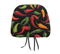 Hot Chili Pepper Headrest Covers Printed Car Seat Head Rest Protector Universal Auto Accessories 1 PCS