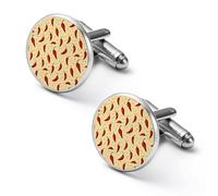Hot Chili Peppers Colorful Dotted Cufflinks Funny Cuff Links for Men Father Dad Wedding Christmas Shirts
