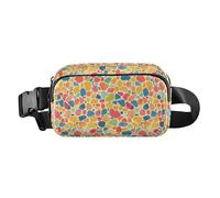Hot Chili Peppers Seamless Pattern Men Women Fashionable Fanny Pack Waist Bag for Travel Vacation Running, Classic Reggae Color Music, One Size