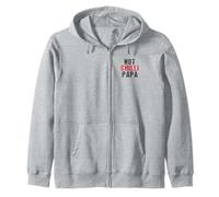 Hot Chilli Papa Best Dad Ever Father's Day Rockin' Daddy Zip Hoodie