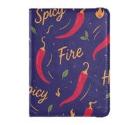 Hot Chilli Pattern Leather Passport Holder for Travel Anti Theft Passport Covers for Men Trip Accessories