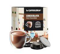 HOT CHOCOLATE (128 Pods) compatible with Lavazza A Modo Mio, 8 Boxes of 16 Pods, gluten-free, dense and enveloping, rich flavor, perfect for a moment of pure pleasure (La Capsuleria)