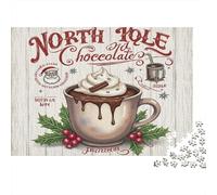 Hot Chocolate Art 1000 Pieces Extra-Thick Cardboard DIY Jigsaw Puzzle, Cognitive Development & Rehabilitation Puzzle, Leisure Activity, Premium Quality Puzzle 70x50cm/1000pcs