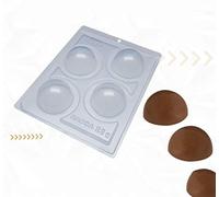 Hot Chocolate Bomb Molds | Four Parts Special Mold made by BWB Embalagens in Brazil | Chocolate Molds that help you make a Viral Treat at home | Ideal Product in the Kitchen (60mm Sphere)
