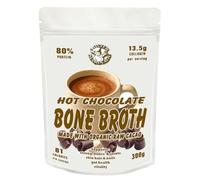 Hot Chocolate Bone Broth Powder, 16g Protein per Serving, 13.5g Collagen, Bone Broth Nutrition that Doesn't Cost The Earth, Instant Super Tasty Chocolatey Drink, 100% Natural, 15 Servings, 300g