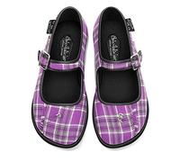 Hot Chocolate Design Chocolaticas Purple Tartan Women's Mary Jane Flat Multicoloured HCD 37