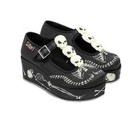 Hot Chocolate Design Chocolaticas Skeletons Under Your Bed Women's Mary Jane Platform Multicoloured HCD 39