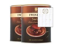 Hot Chocolate Drink Bundle With Swiss Hot Chocolate Drink 350g - Pack of 2 with Grocery List Card
