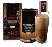 Hot Chocolate Drink Tin & 3 Dark Chocolate Bar & Card Gifts for Women & Men Perfect Pair with Biscuits, Bread or Cookies Snacks Treats