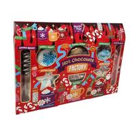 Hot Chocolate Factory Treat Set with Cookie Spoon Rainbow Marshmallows Sprinkles Mallow Topper Cookie Crumbs Candy Cane Spoon Indulgent Winter Drink Mix Gift Box