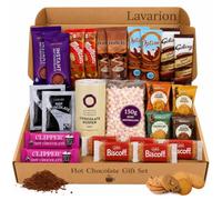 Hot Chocolate Gift Set - 25 Items Including Mixed Hot Chocolate Sachets, Mini Marshmallows, Biscuits & Choco Duster - Gift Set By Lavarion