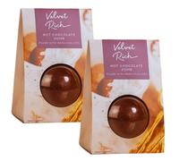 Hot Chocolate Gift Set - 2X Hot Chocolate Bomb - Hot Cocoa Bomb - Milk Chocolate Bombs With Mini Marshmallows - Kids & Adults - Christmas Eve Box - Secret Santa Gift