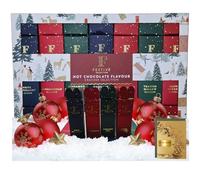 Hot Chocolate Gift Set - Assorted Cocoa Drink Selection in 7 Festive Flavours of Mint, Hazelnut, Cinnamon Caramel Toasted Mallow | Christmas Cracker Gifts for Her, Men 140g