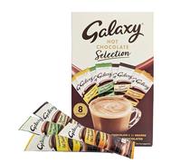 Hot Chocolate Gift Set - Box of 8 Instant Hot Chocolate Sachets 4 Flavours Multipack 200g with Topline Card for Christmas Breakfast, Stocking Fillers