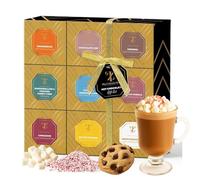 Hot Chocolate Gift Set, Cocoa Gift Set, Mini Drinking Chocolate, Various Flavours, Includes Roasted Marshmallow Hazelnuts, Gingerbread (Pack of 9)