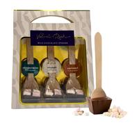Hot Chocolate Gift Set - Hot Chocolate Spoons With Marshmallows - 3 x Delicious Hot Chocolate Stirrers Hot Chocolate Station - Drinking Chocolate Great For Christmas Gifts For Kids - Stocking Fillers