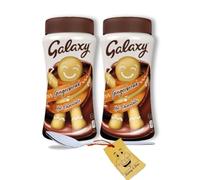 Hot Chocolate Kit Gift Set Bundle Includes: 2x Galaxy Hot Chocolate Gingerbread Hot Chocolate 275g each tub and 1x Stainless Little Spoon by Donny & Dev