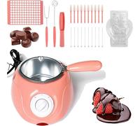 Hot Chocolate Maker Machine, 250/500g Chocolate Melting Pot with Mold Tools, 45℃/70℃ Temperature Control, Double Pot for Baking and DIY Gourmet Treats