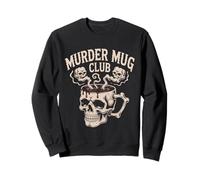 Hot Chocolate Skull Murder Mug Club Halloween Sweatshirt