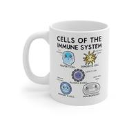 Hot Chocoloate Cups Cells of The Immune System, Immunology Lover, Immunologist Celebration Cup Good Coffee Tea Cup Funny Coffee Mug Cup for Wedding Boys Kids 11Oz