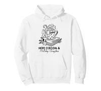 Hot Cocoa and Holiday Chapters Cozy Reading Christmas Design Pullover Hoodie