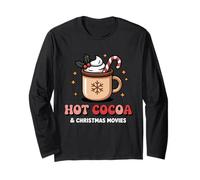 Hot Cocoa Christmas Movie Watching Holiday Long Sleeve T-Shirt