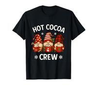 Hot Cocoa Crew Christmas Gnomes Funny Matching Family Xmas T-Shirt