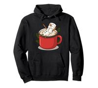 Hot Cocoa Fun Cute Christmas Snowman Marshmallow Pullover Hoodie