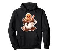 Hot Cocoa Gingerbread Sweet Winter Drink Warm Pullover Hoodie