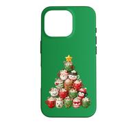 Hot Cocoa Mugs Christmas Tree Cute Holiday Character Stack Case for iPhone 16 Pro