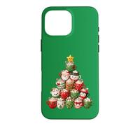 Hot Cocoa Mugs Christmas Tree Cute Holiday Character Stack Case for iPhone 16 Pro Max