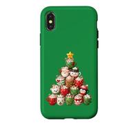 Hot Cocoa Mugs Christmas Tree Cute Holiday Character Stack Case for iPhone X/XS