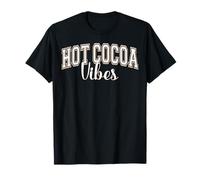 Hot Cocoa Vibes Chocolate Lover Varsity Letters T-Shirt