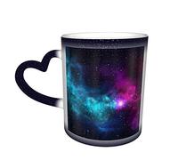 Hot coffee cup, ceramic cup with magical change, image displayed when hot liquid is added, suitable for birthday/Christmas