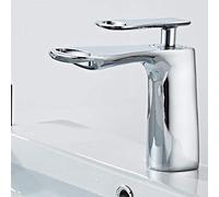 Hot & Cold Brass Bathroom Sink Faucet, Single Handle Chandelier Basin Mixer Tap, Waterfall Design Washbasin Taps, Stylish Pink Finish, Ideal for Modern Bathrooms