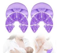 Hot Cold Gel Bead Breast Therapy Pack,Breast Ice Packs for Breastfeeding,Relief for Breastfeeding,Nursing Pain, Mastitis,Engorgement,Plugged Ducts, Boost Milk Let-Down & Production (#42 Purple)