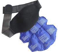 Hot & Cold Gel Ice Pack for Injuries, 123.2 x 21.8 cm Reusable Pack with Strap for Shoulder, Knee, Ankle, Hip, Back Pain Relief, Hot and Cold Compression Therapy for Sprains, Swelling, Bruises