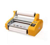 Hot Cold Laminating Machine,Doubel Side Cold Hot Laminator with 4 Thick Rubber Rollers, 1.5m/min Speed, Adjustable 0-140℃ Temperature and Pressure, 330mm Paper Input Width, Rapid Preheating