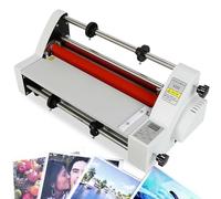 Hot Cold Laminator Machine, 13 Inch Thermal Laminating Machine for Paper, Card, PVC, Foil - Single & Double-Sided Roller for Professional Quality Laminating