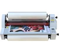 Hot Cold Laminator Machine, A2+ 450mm Single Double-Sided Photo Laminator for School Office Home Use, Fast Warm Up, No Bubbles