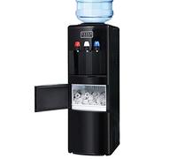 Hot & Cold Water Dispenser with Ice Maker - 2 in 1 Cold Bottled Water Cooler with Child Safety Lock, Makes 15kg Ice per 24 hrs for Offices & Meeting Rooms