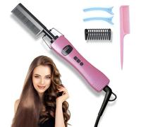 Hot Comb for Wigs, Afenau Hot Comb Hair Straightener with 80-230℃ 3-Speed Adjustment, Quick Heated Hair Straightener Combs, 60 Min Auto Shut Off Electric Combs for Afro Hair and Beard