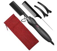 Hot Comb Hair Straightener Heat Pressing Combs Portable Ceramic Curling Iron for